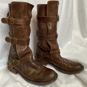 Fiorentini + Baker Leather Mid-Calf Moto Boots